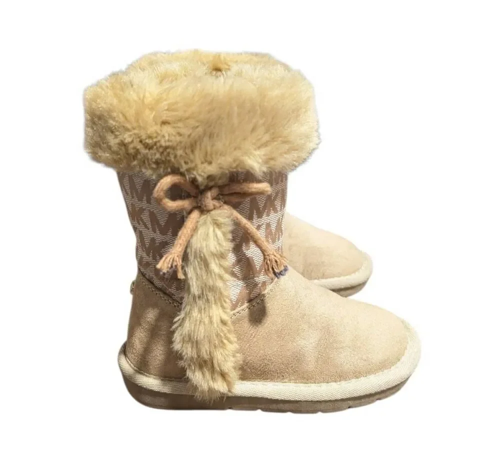 MICHAEL KORS Lil Lettie Monogram Boots Size 8